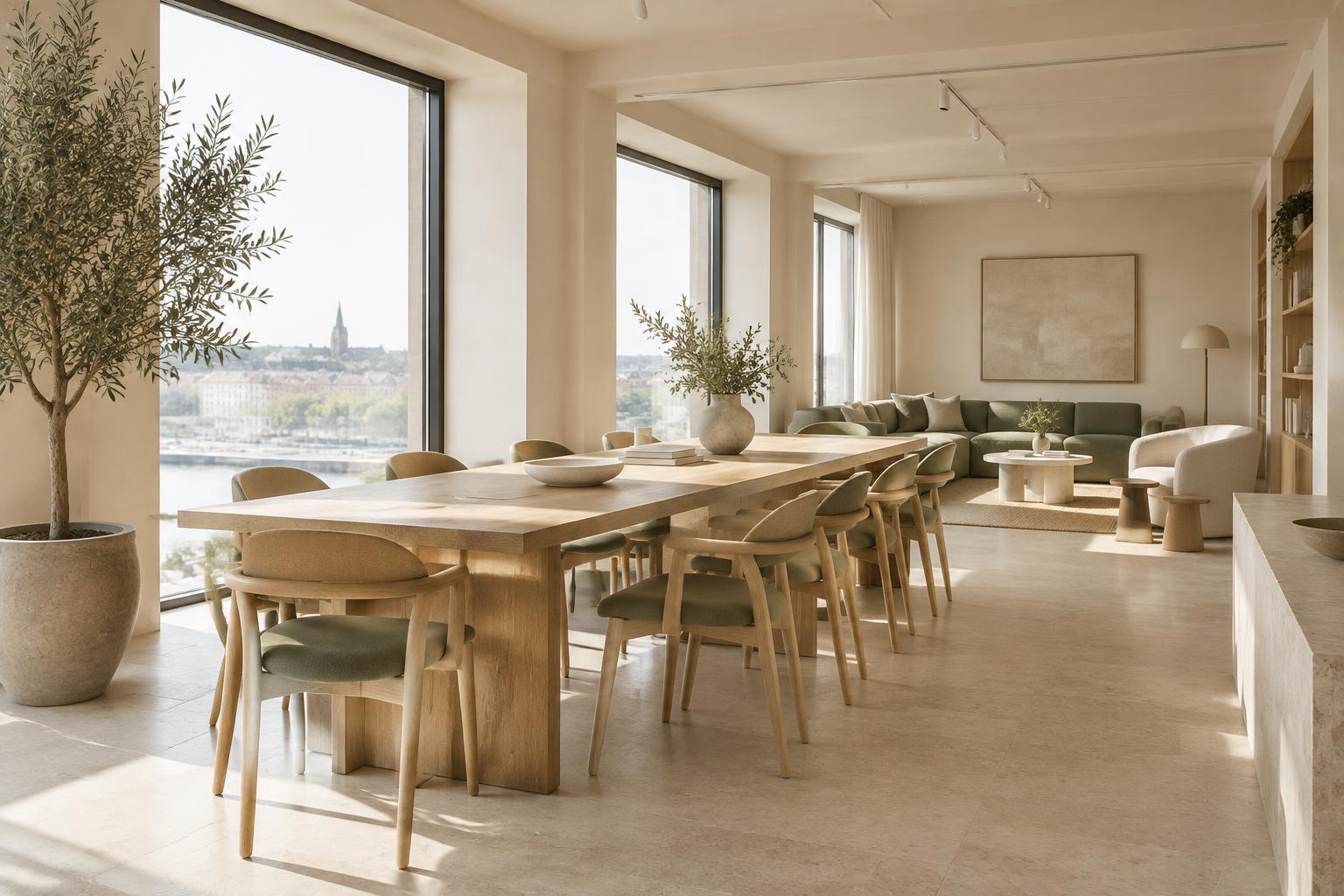 En ljus skandinavisk miljö med plats för samtal